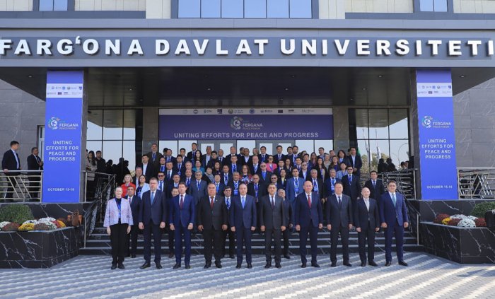 Farg‘onada Birinchi Farg‘ona tinchlik forumi o‘z ishini boshladi: mintaqa yaxshi qo‘shnichilik va hamkorlik hududiga aylanib bormoqda