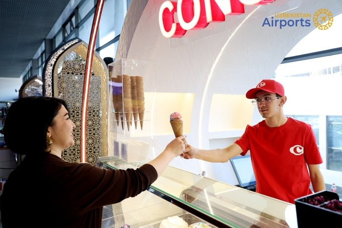 Тошкент халқаро аэропортида биринчи музқаймоқ дўкони очилди