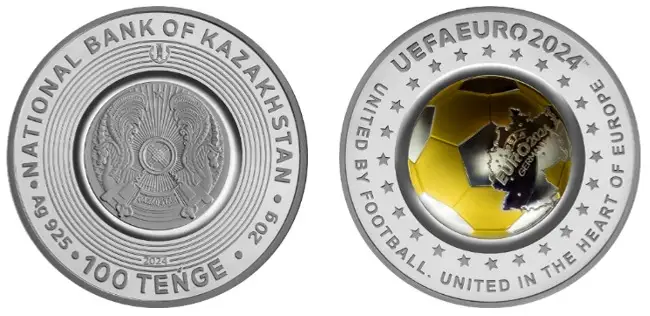 Қозоғистонда UEFA EURO 2024ТМ коллекция монеталари чиқарилди