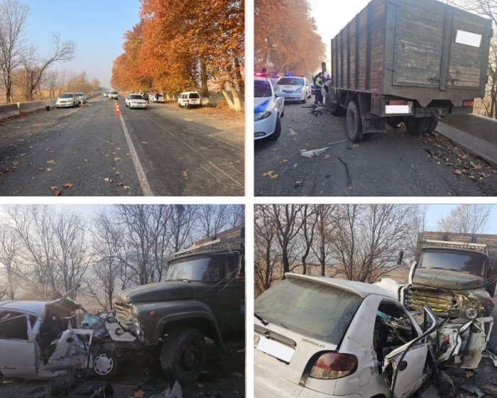 Jizzaxda Matiz “obgon” qilaman deb "ZIL" bilan to‘qnashdi: 3 kishi halok bo‘ldi