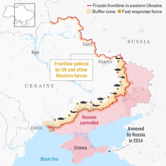 Buyuk Britaniya va Fransiya Ukrainaga tinchlikparvar kuchlarni yuborish masalasini muhokama qilishni boshladi