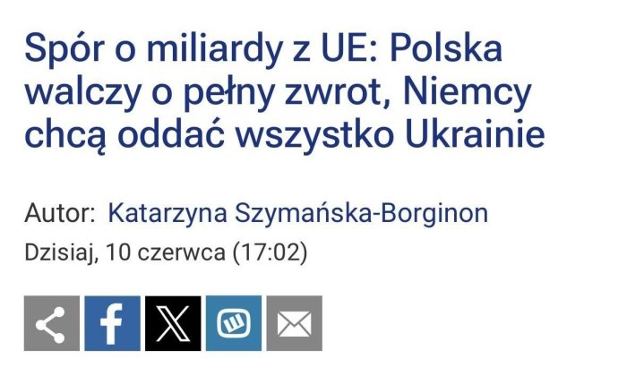 Германия ва Полша ўртасида Украина учун ажратиладиган миллиардлар бўйича баҳс келиб чиқди