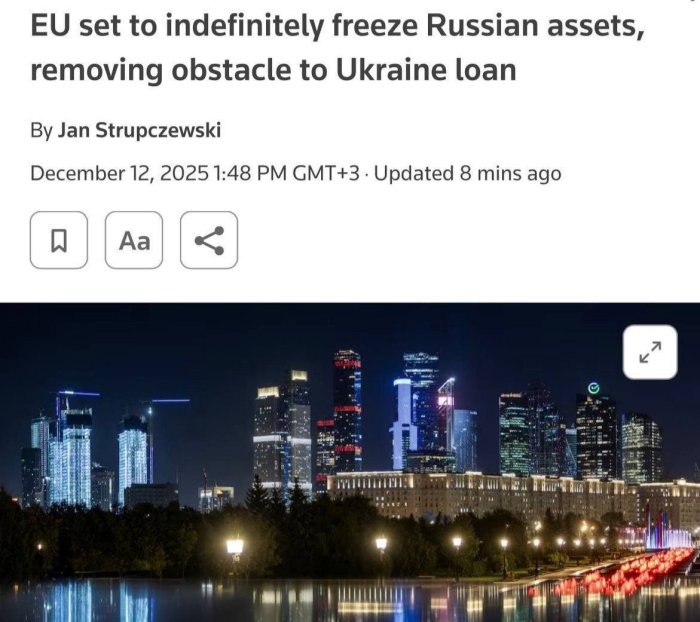 Россия Марказий банкининг қарийб 210 миллиард евролик активлари чекланмаган муддатга музлатилади