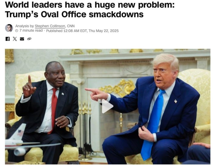 Dunyo yetakchilarining yangi va katta muammosi - Oval kabinetdagi ommaviy kamsitishlar - CNN