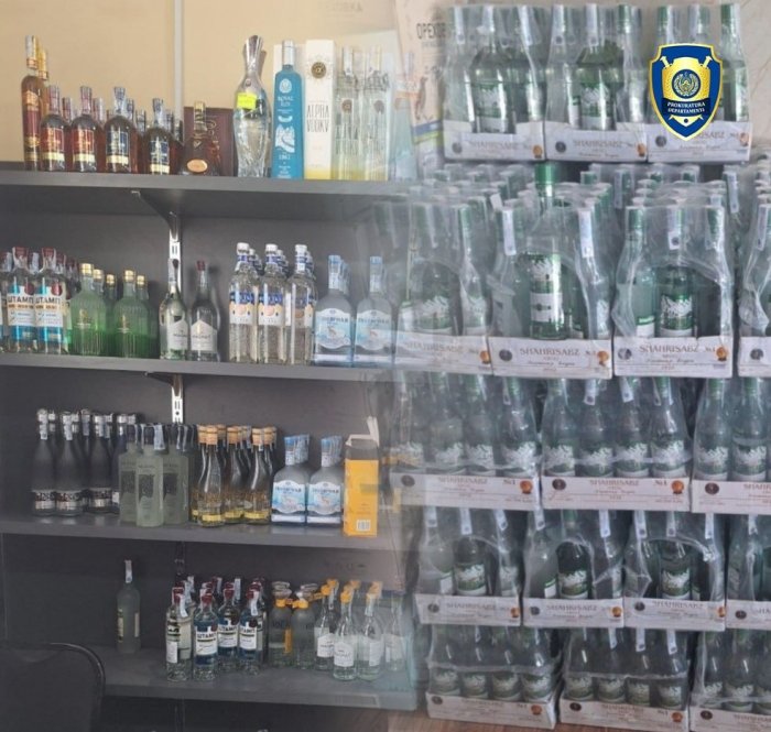 Qarshi tumanida iste’molga yaroqsiz alkogol mahsulotlari sotuvga qo‘yilgan do‘kon fosh etildi