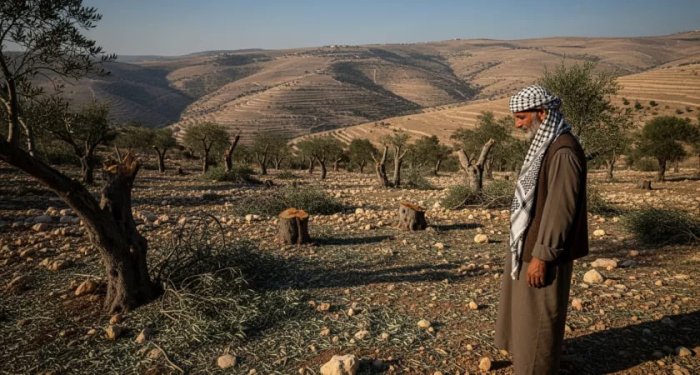 Isroil buldozerlari Falastin qishlog‘idagi yuzlab zaytun daraxtlarini ildizi bilan yulib tashladi