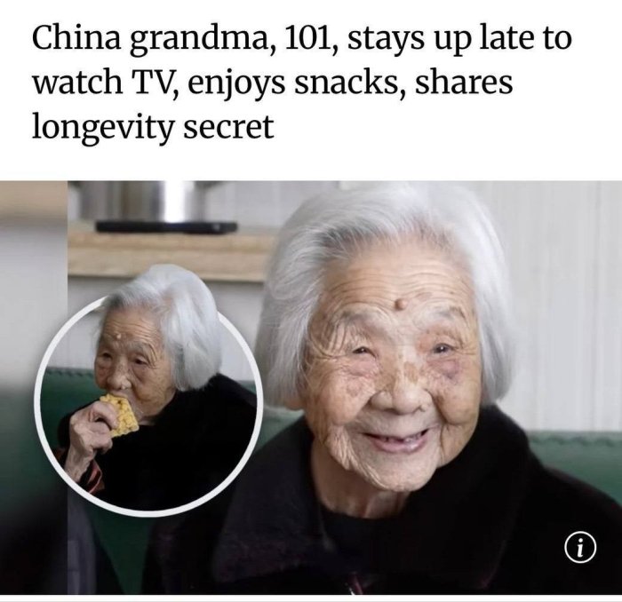 101 ёшли хитой аёли узоқ умр сирини айтди