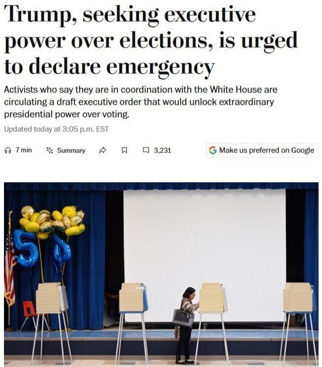 Трампнинг тарафдорлари уни фавқулодда ҳолат эълон қилишга чақирмоқда