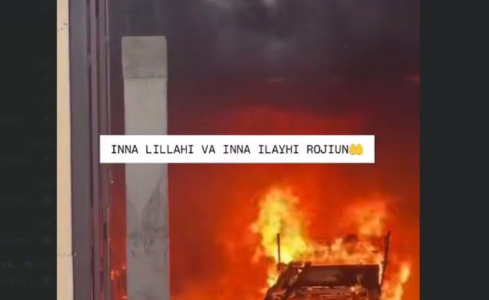 Асакадаги техник хизмат кўрсатиш шахобчасида содир бўлган ёнғинда бир киши ҳалок бўлди (видео)