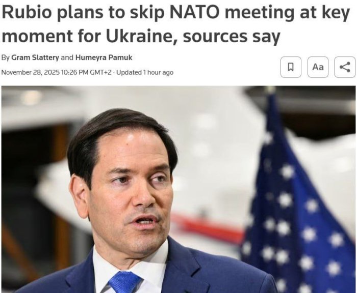 АҚШ давлат котиби NATO ташқи сиёсат идоралари раҳбарларининг навбатдаги йиғилишида қатнашмайди