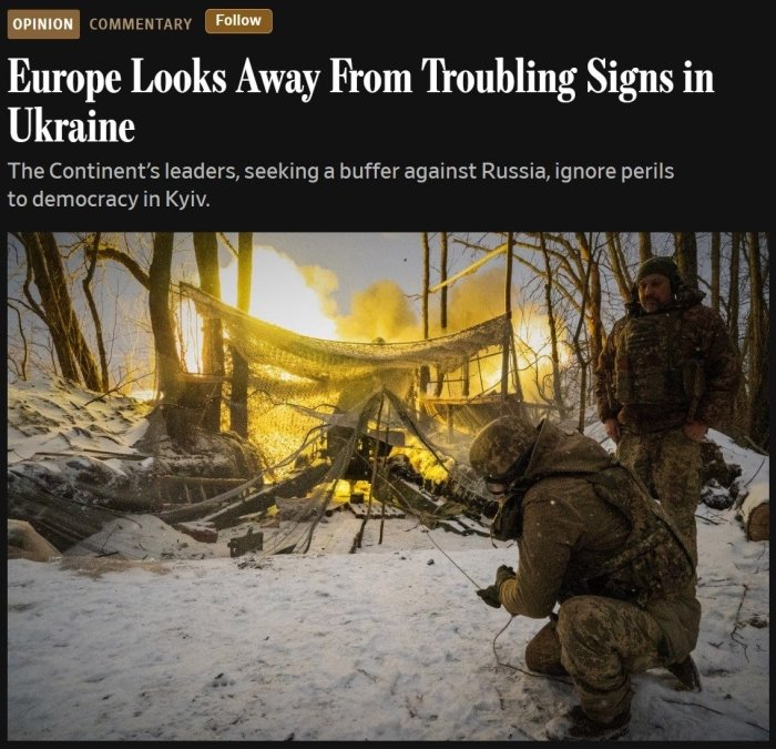 Evropa vaqtdan yutish uchun Ukrainadan “bufer” sifatida foydalanmoqda — The Wall Street Journal 