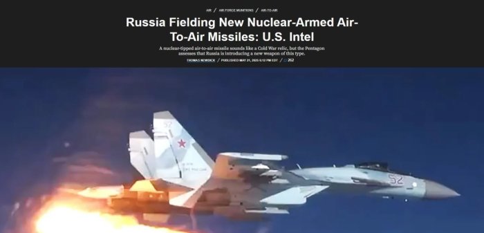Taktik yadro quroli: Rossiya MiG va Su samolyotlariga yangi raketa o‘rnatmoqda