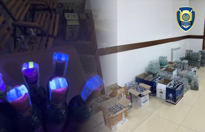 Chirchiq shahri va Oqqo‘rg‘on tumanida iste’molga yaroqsiz alkogol mahsulotlarining savdoga chiqarilishining oldi olindi