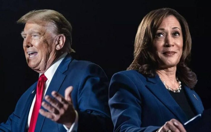 Kamala Xarris  Donald Trampga bosim o‘tkazmoqda