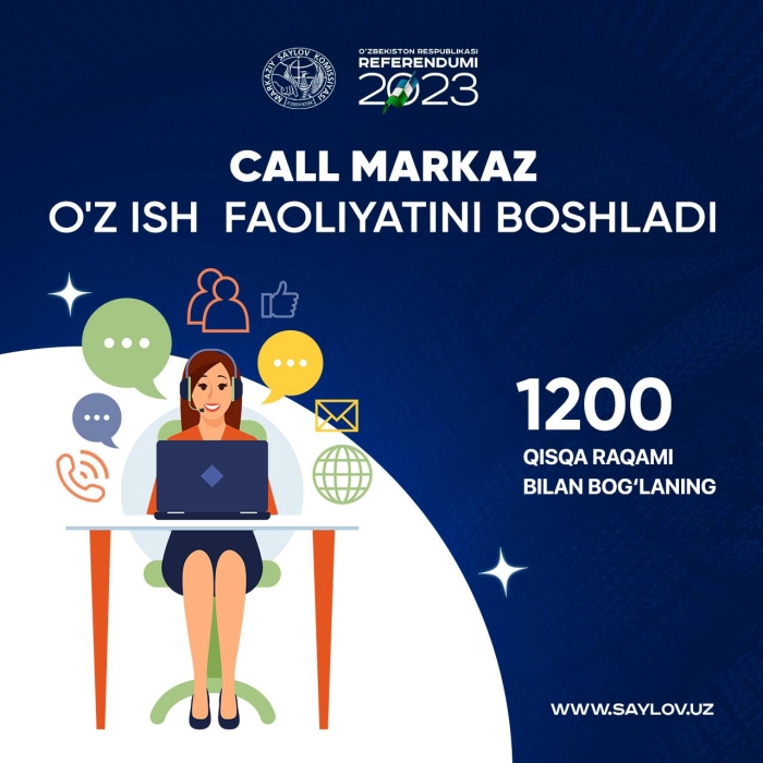 Марказий сайлов комиссияси томонидан "Call-markaz" ишга туширилди Марказий сайлов комиссияси томонидан "Call-markaz" ишга туширилди