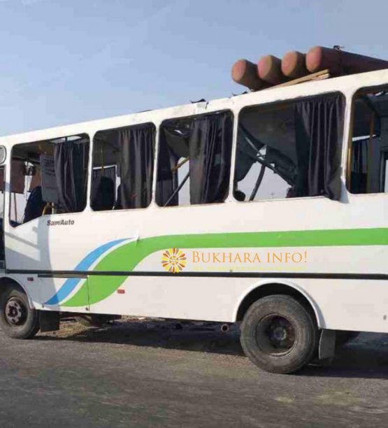 Бухорода портлаган автобус суратлари эълон қилинди (фото)