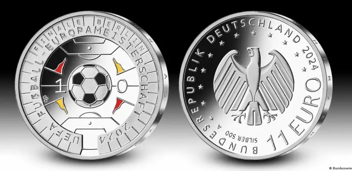 Germaniyada futbol bo‘yicha Yevropa chempionati uchun 11 yevrolik noyob tanga paydo bo‘ladi