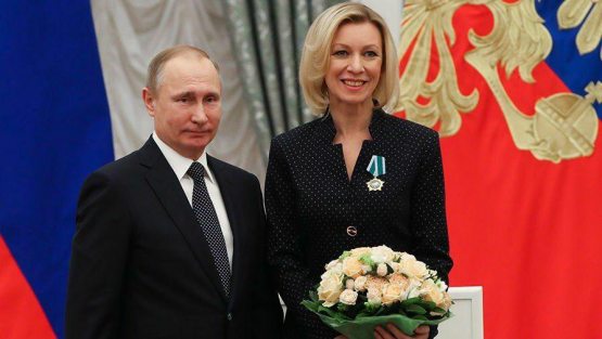 Putin Mariya Zaxarovani yuksak mukofot bilan taqdirladi
