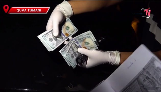 Farg‘onada bojxona posti rahbari pora bilan qo‘lga olindi