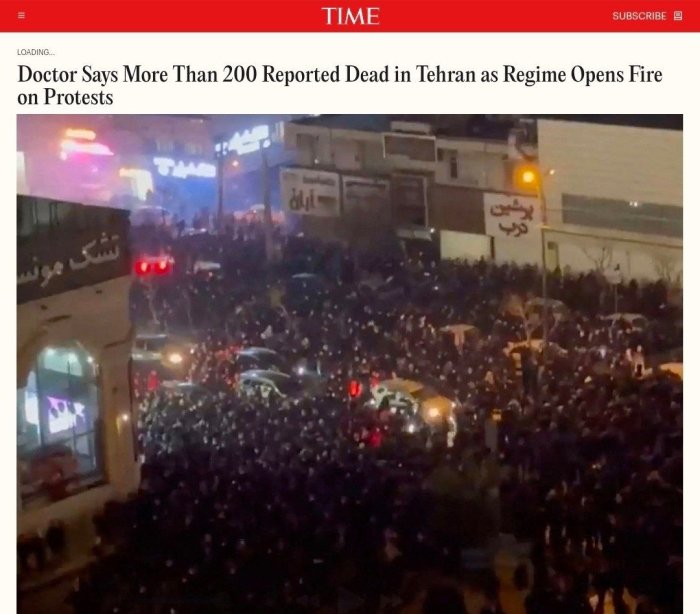  Эронда норозилик намойишларини бостириш чоғида 200 дан ортиқ одам ҳалок бўлди — Тime