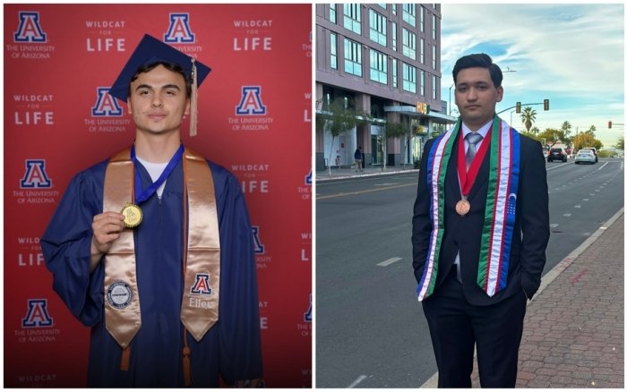 Икки нафар ўзбекистонлик Аризона университетини олтин медал билан тамомлади