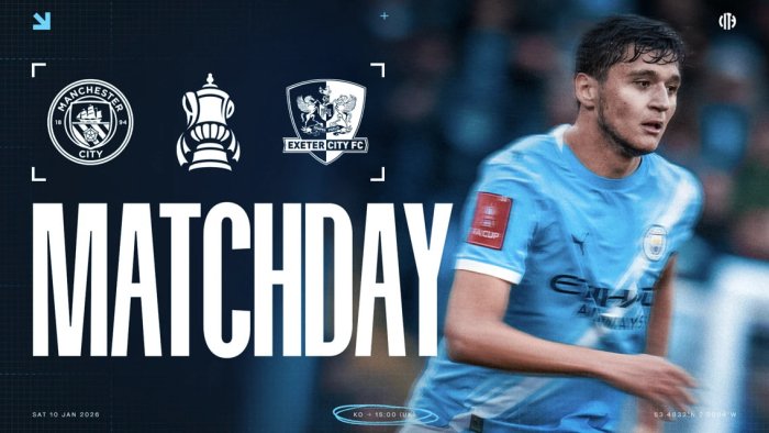 Angliya kubogi. "Manchester Siti" - "Ekster Siti". Husanov asosiy tarkibda