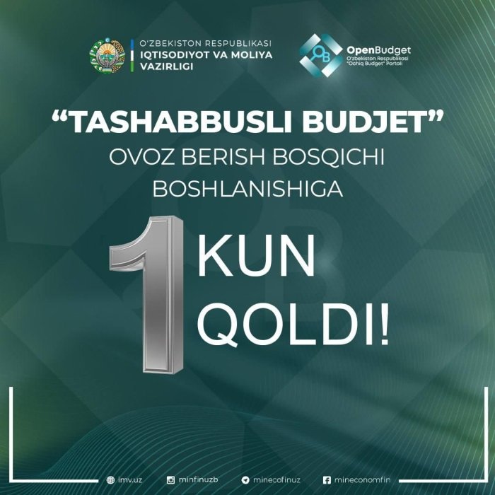 «Tashabbusli byudjet»da ovoz berish boshlanadi