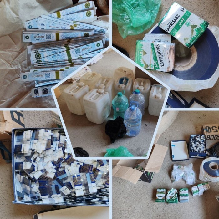 Qarshi shahrida qalbaki alkogol mahsulotlari ishlab chiqarayotgan yashirin sex fosh etildi