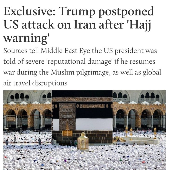 Трамп Эронга қарши урушни ҳаж мавсумидан сўнг қайта бошламоқчи
