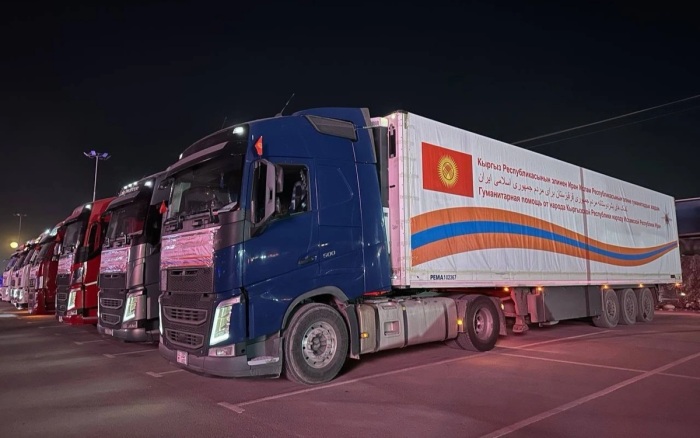 Qirg‘iziston Eronga gumanitar yordam yubordi