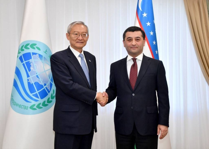 O‘zbekiston tashqi ishlar vaziri SHHT bosh kotibi bilan uchrashdi