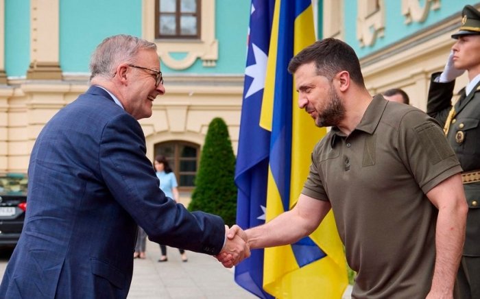 Австралия бош вазири Зеленскийни Украинани доимий қўллаб-қувватлашига ишонтирди Австралия бош вазири Зеленскийни Украинани доимий қўллаб-қувватлашига ишонтирди