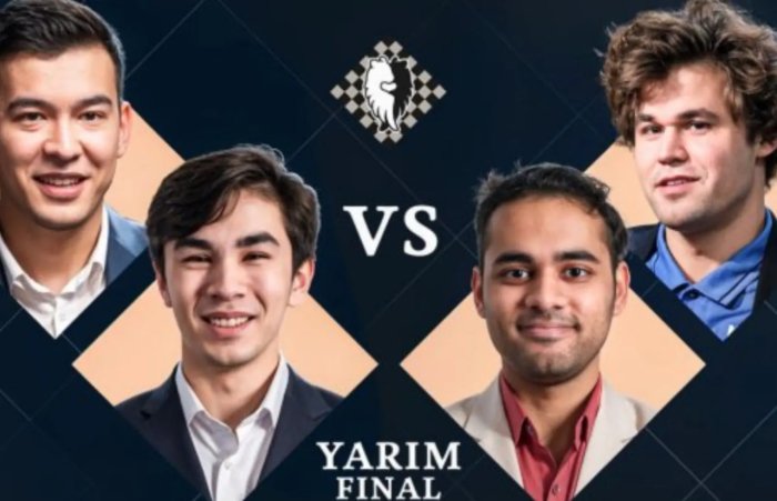 Карлсен ва Каруана финалда: Абдусатторов учинчи ўрин учун курашади...