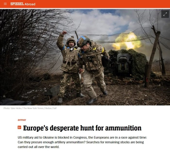 Spiegel: Германия бутун дунё бўйлаб Украина учун ўқ-дориларни қидирмоқда