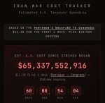 65 миллиард доллар: АҚШнинг Эронга қарши ҳарбий амалиётига сарфланган маблағи маълум бўлди