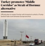 Turkiya Ho‘rmuz bo‘g‘oziga muqobil yo‘l sifatida “O‘rta yo‘lak” loyihasini faol targ‘ib qilmoqda