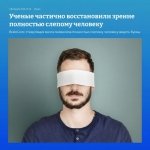 Олимлар тўлиқ кўрмай қолган кишига қисман кўришни тиклашди