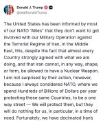 Трамп: АҚШ Ҳўрмуз бўғози масаласида иттифоқчилар ёрдамига муҳтож эмас