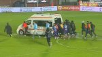 Dahshatli jarohat va kutilmagan voqea: Ruminiya chempionatida tez yordam mashinasi loyga botib qoldi