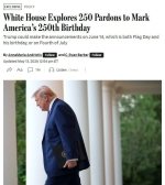 Трамп АҚШ мустақиллигининг 250 йиллиги шарафига 250 кишини авф этмоқчи