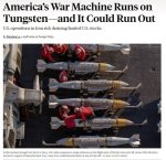 AQSh mudofaa sanoati volframga qanchalik bog‘liq?