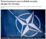 G‘arb davlatlari Ukrainaning xavfsizligi bo‘yicha majburiyatlarini bajarishga shoshilishmoqda — Politico