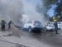 Buxoro shahrida 3 ta avtomobil yonib ketdi