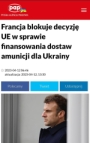 Франция ЕИнинг Украина Қуролли кучлари учун ўқ-дорилар етказиб беришни молиялаштириш ҳақидаги қарорини блоклад Франция ЕИнинг Украина Қуролли кучлари учун ўқ-дорилар етказиб беришни молиялаштириш ҳақидаги қарорини блоклад