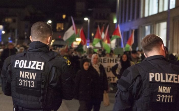 Berlindagi Falastin tarafdorlari namoyishi chog‘ida sakkiz nafar polisiyachi yaralandi