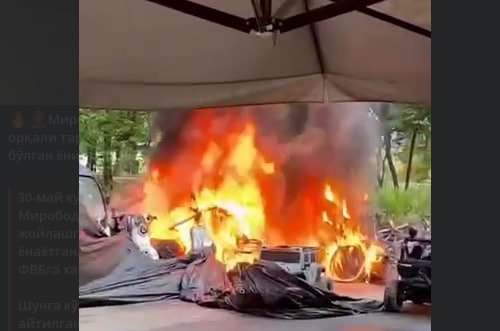 Миробод туманида электросамокатлар ёниб кетди Миробод туманида электросамокатлар ёниб кетди