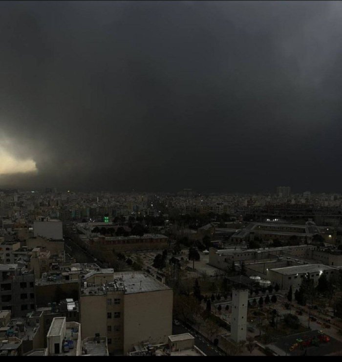 Eronning neft omborlariga qilingan zarbalar tufayli Eronda kislotali yomg‘ir yog‘ishi boshlandi