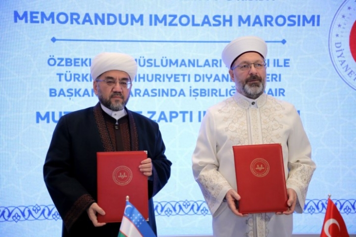 Ўзбекистон ва Туркия муфтийлари меморандум имзолади
