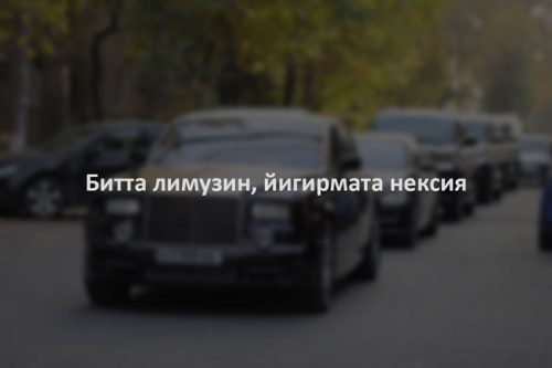 Bitta limuzin, yigirmata neksiya