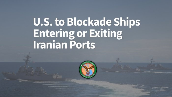 АҚШ Эрон портларига блокада жорий қилади